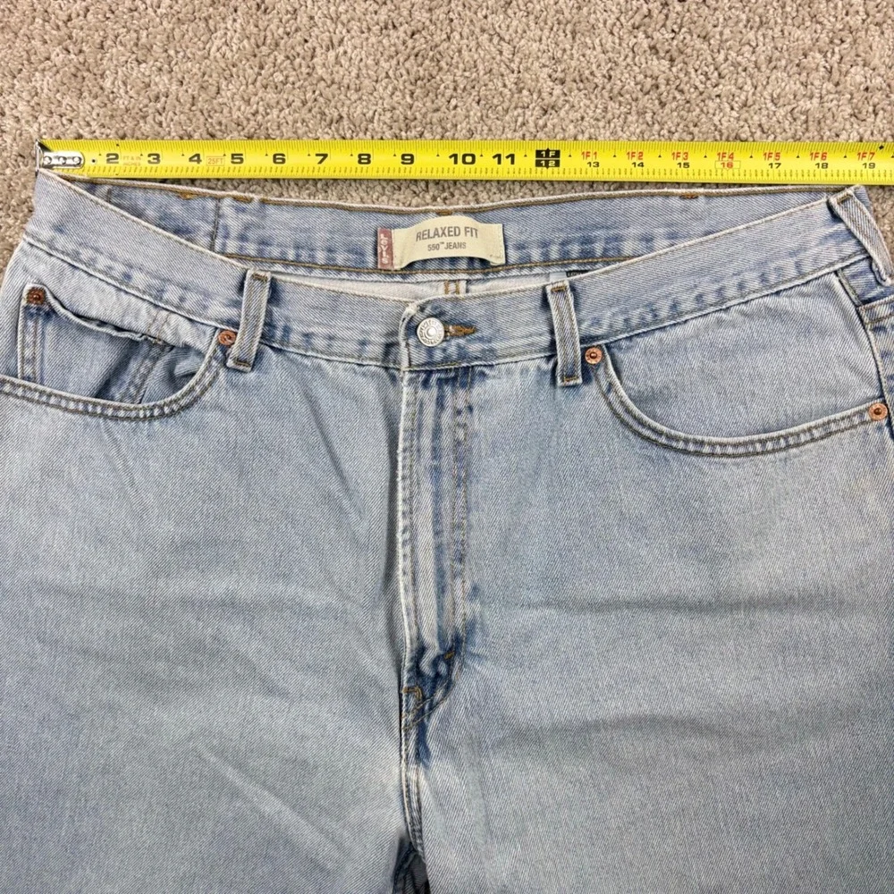 Levis Jeans 550 Relaxed Fit Mens‎ W40 L32 Light Wash Blue Cotton Denim Y2K 90s